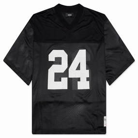24 Mesh Boxy Jersey - Black