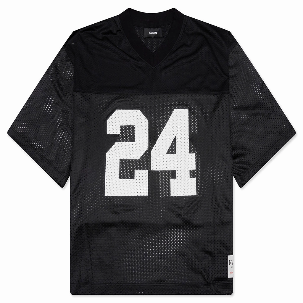24 Mesh Boxy Jersey - Black