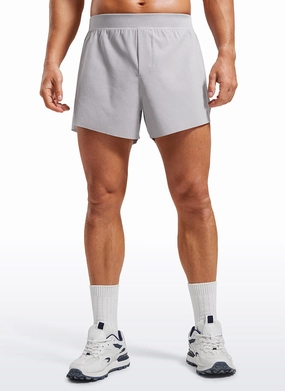 2 in 1 Side Split Dolphin Shorts 4'' with Pockets