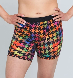 6" Fly Boxer Briefs - Rainbow Houndstooth