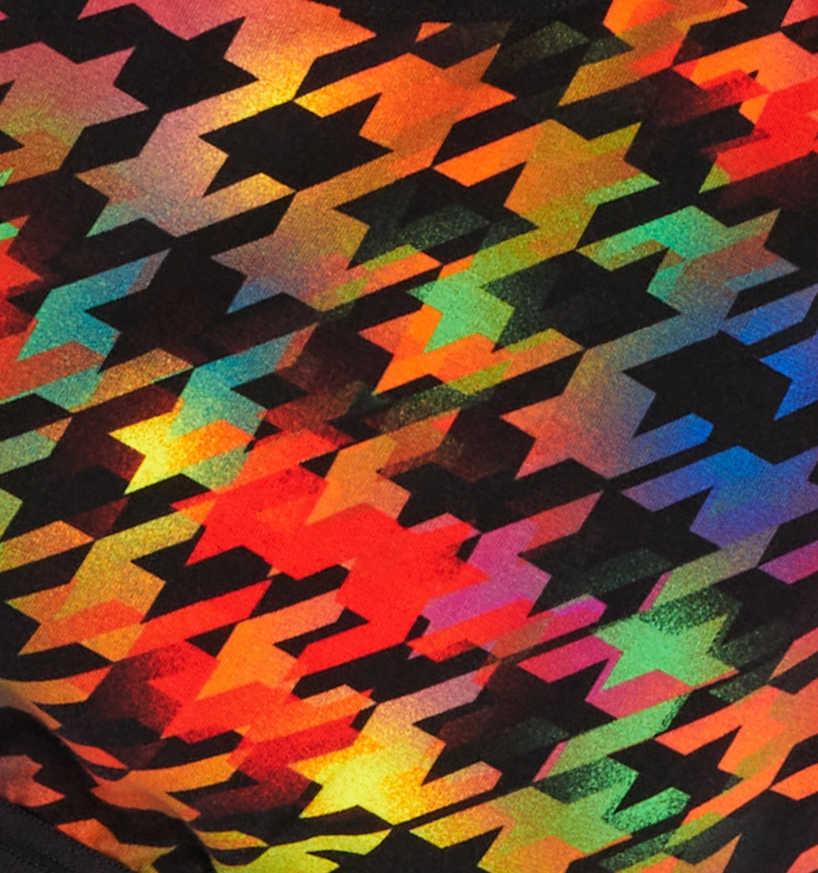 6" Fly Boxer Briefs - Rainbow Houndstooth