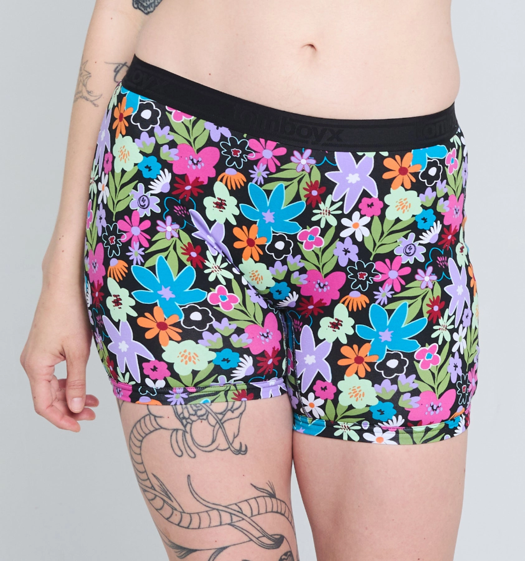6" No Fly Boxer Briefs - Groovy Garden