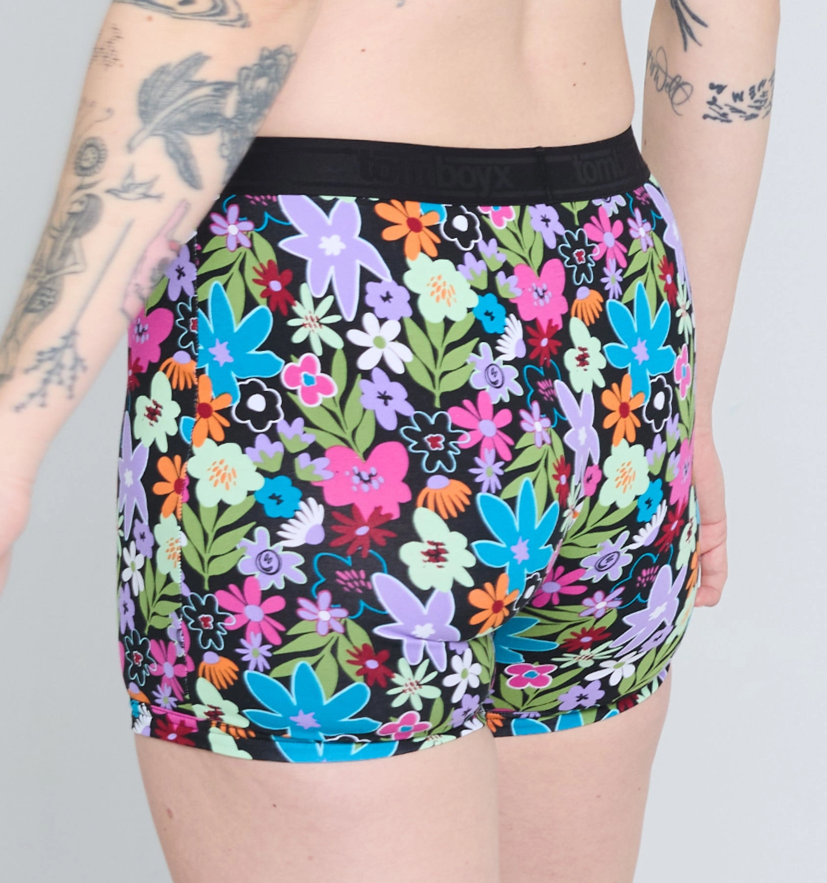 6" No Fly Boxer Briefs - Groovy Garden