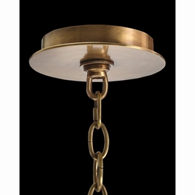 Acrylic And Brass Six-Light Chandelier - Gold - Iron