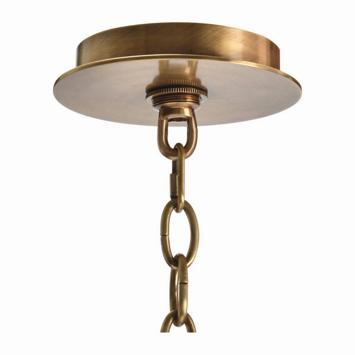 Acrylic And Brass Six-Light Chandelier - Gold - Iron