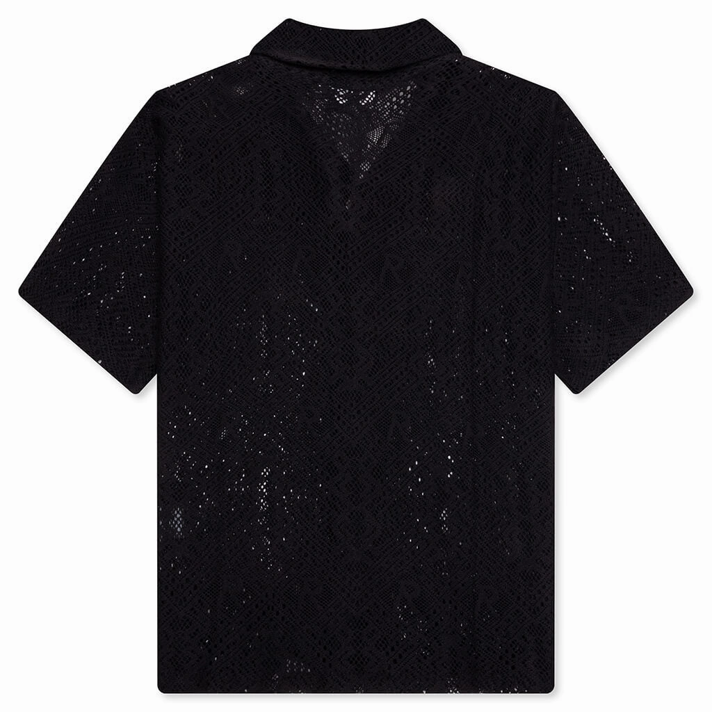 All Over Crochet Shirt - Jet Black