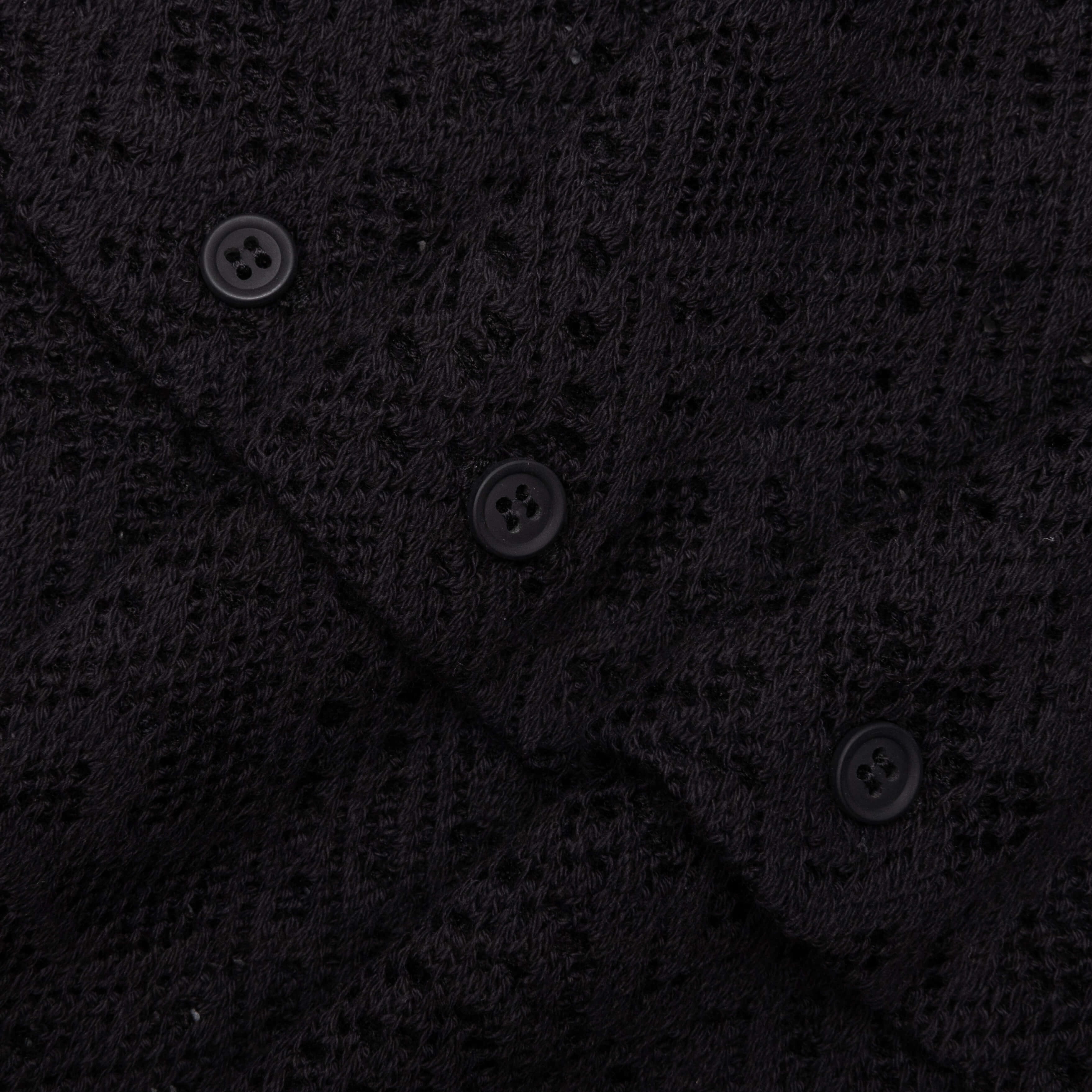 All Over Crochet Shirt - Jet Black