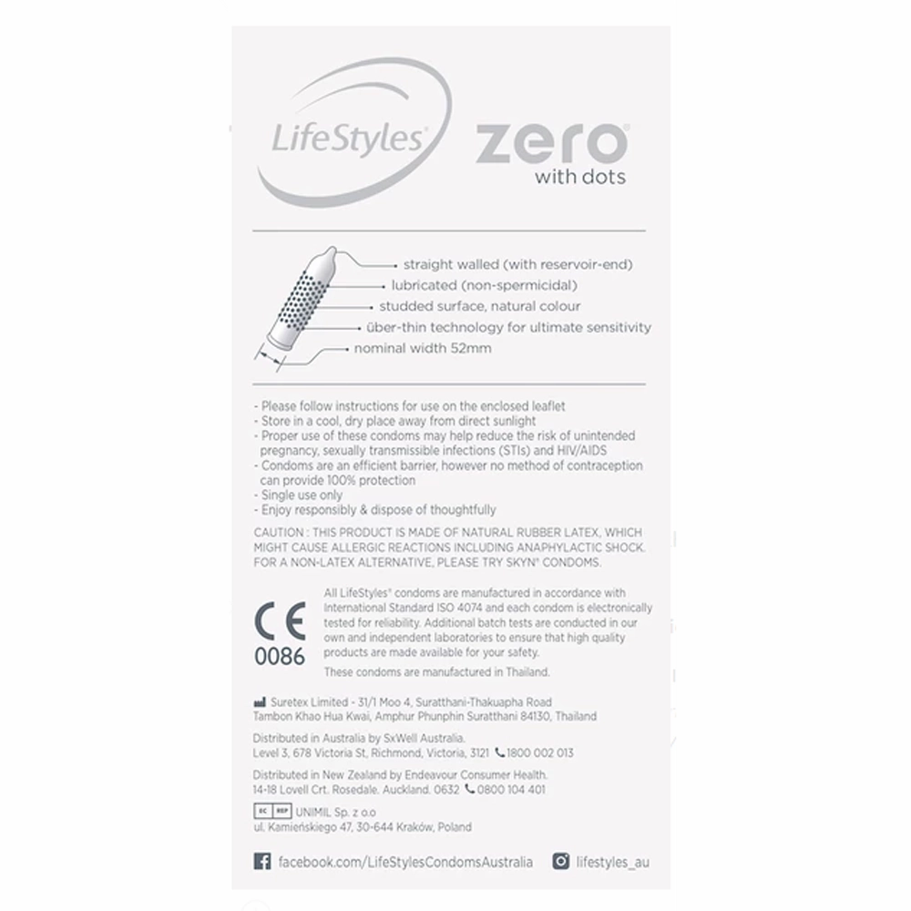 Ansell LifeStyles - Zero With Dots