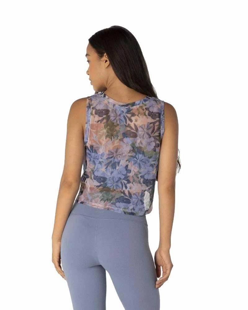 Botanical Bouquet Mesh Balanced Cropped Tank