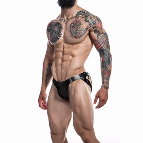 C4M Desire Jockstrap - Black Leatherette