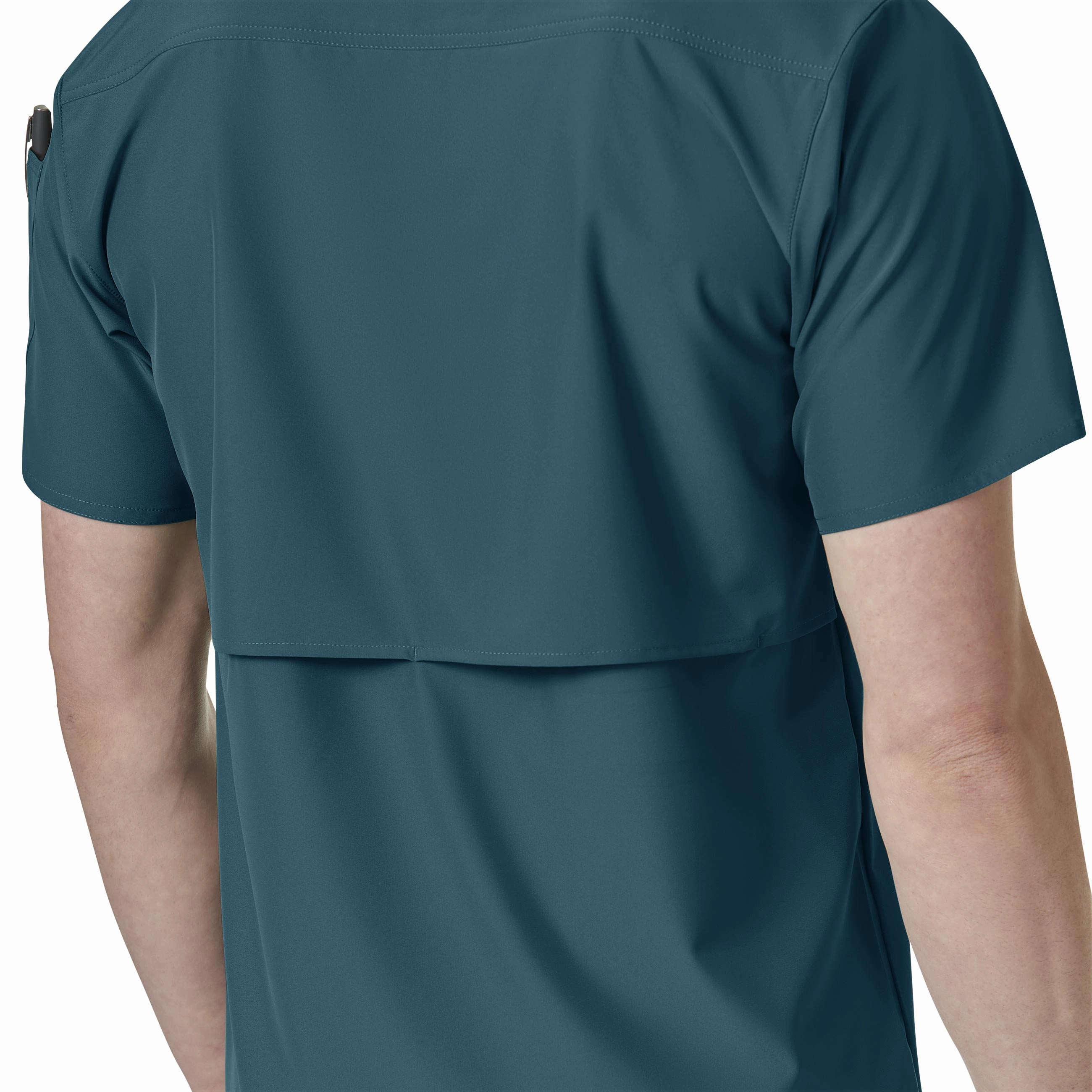 Carhartt Force Liberty Men's Twill Chest Pocket Scrub Top - Caribbean Blue