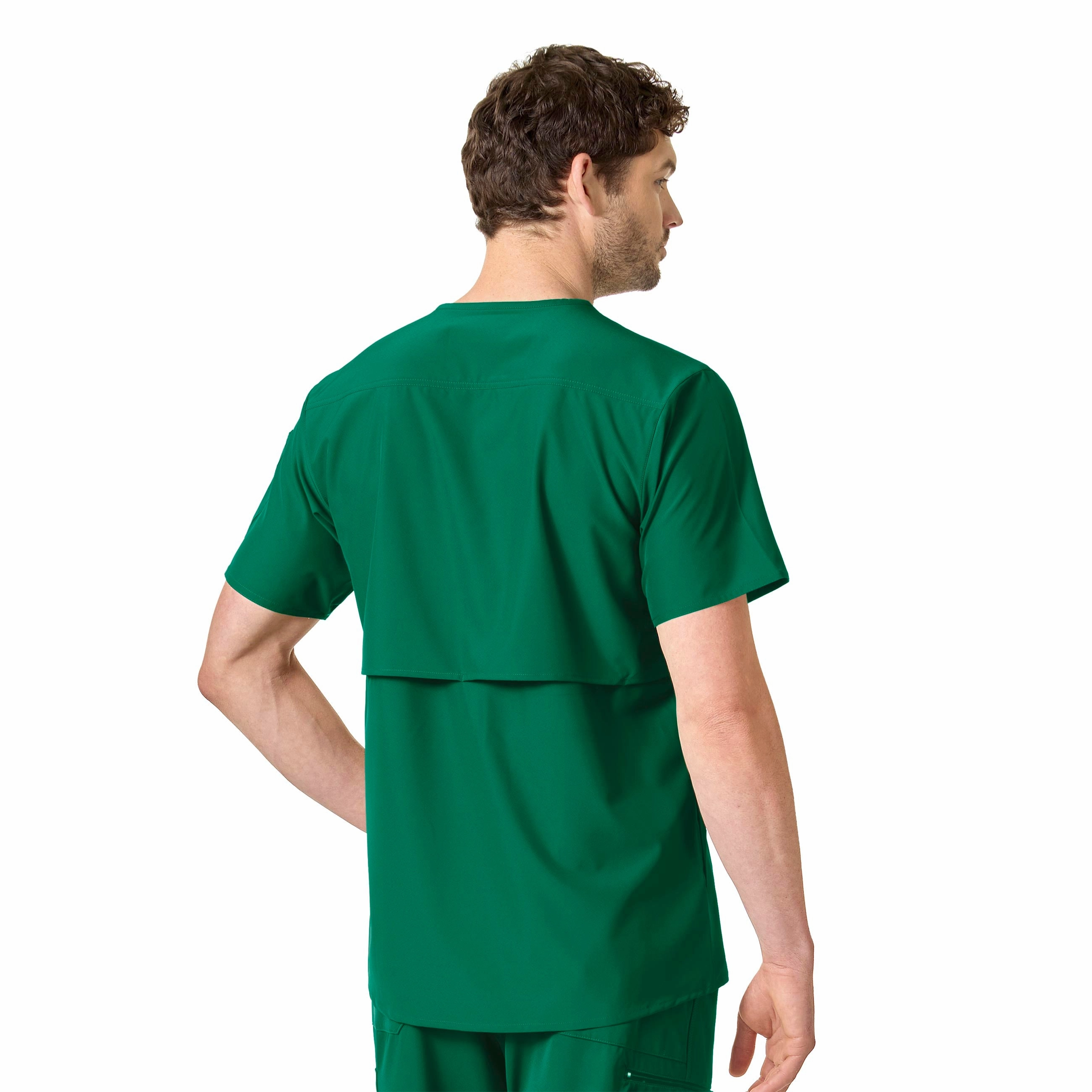 Carhartt Force Liberty Men's Twill Chest Pocket Scrub Top - Hunter Green