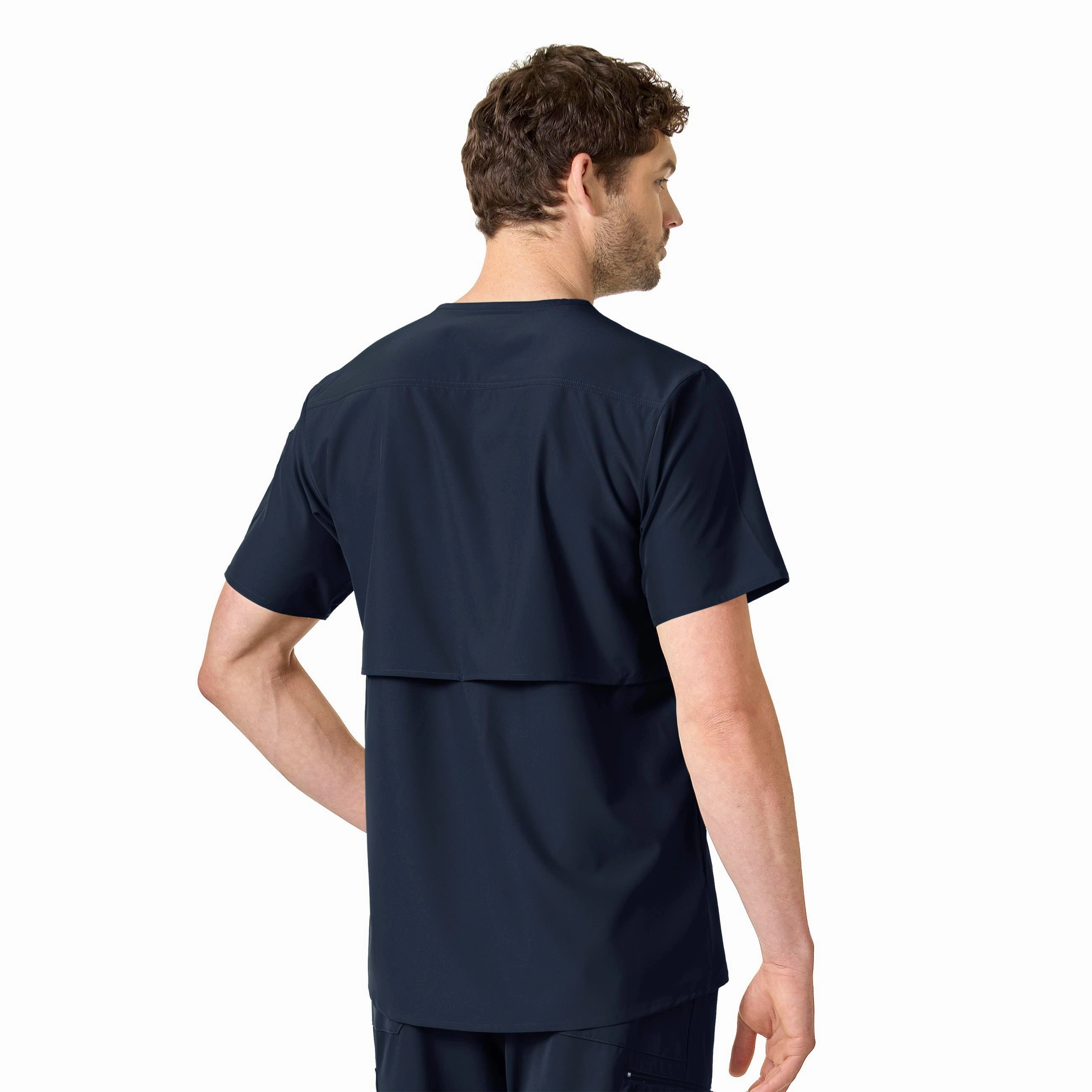 Carhartt Force Liberty Men's Twill Chest Pocket Scrub Top - Navy