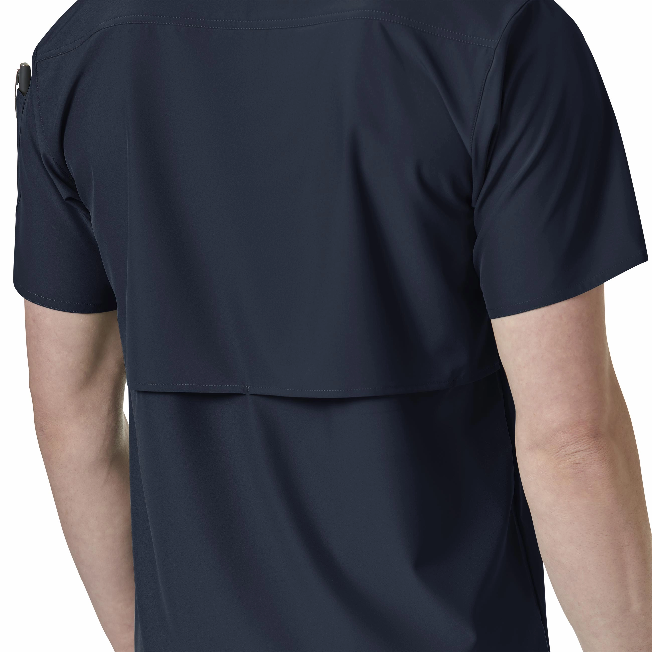 Carhartt Force Liberty Men's Twill Chest Pocket Scrub Top - Navy
