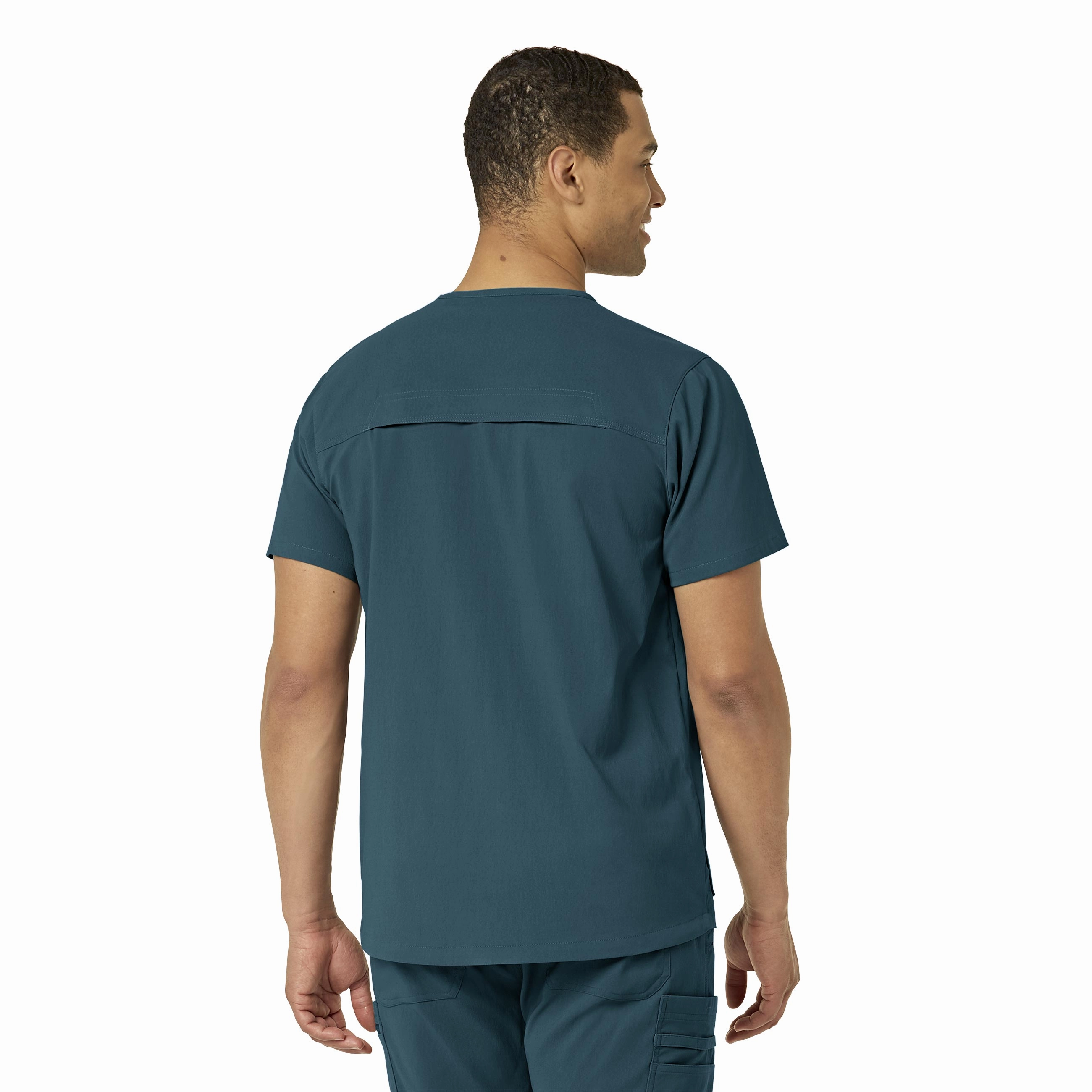 Carhartt Rugged Flex Peak Men's 5-Pocket V-Neck Scrub Top - Caribbean Blue