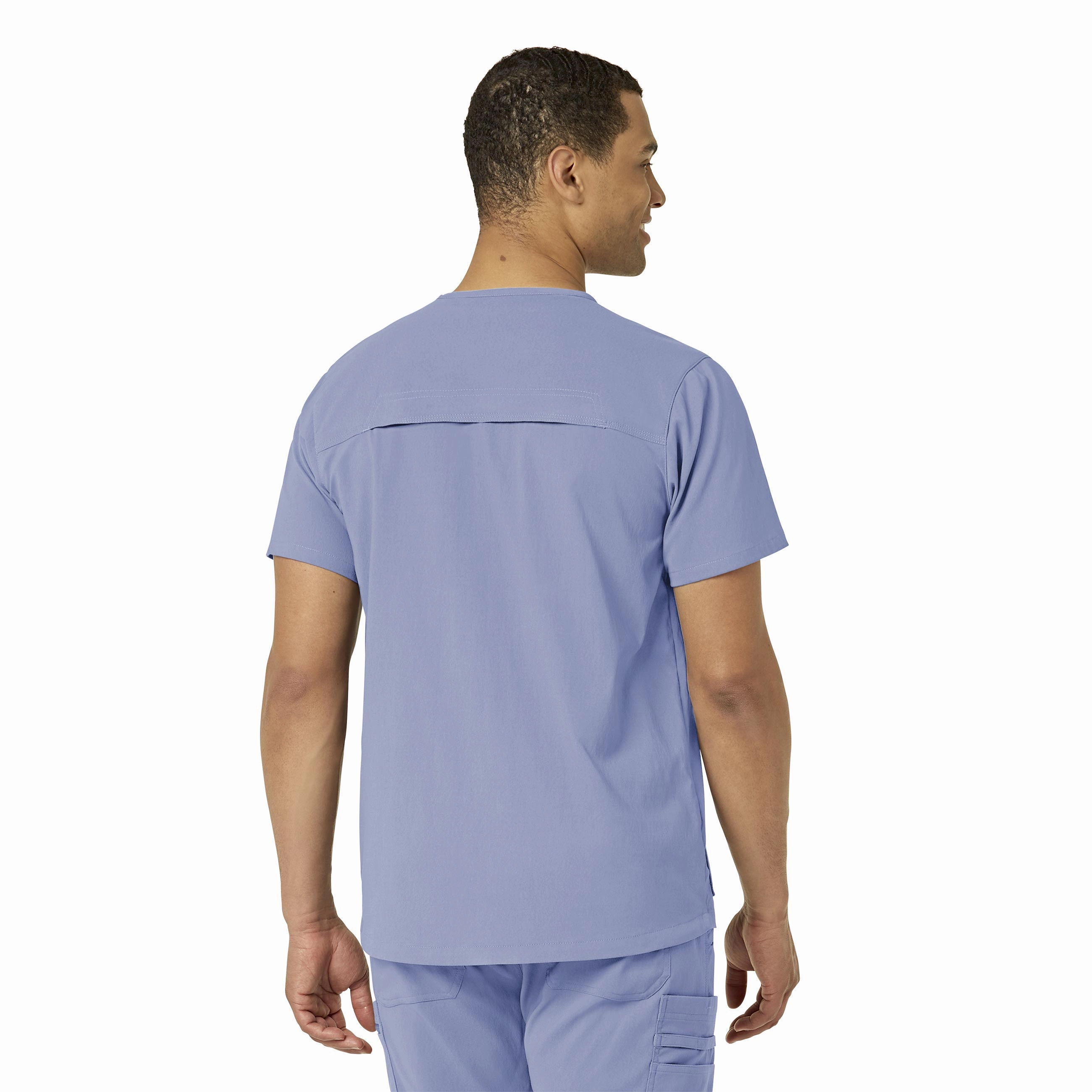Carhartt Rugged Flex Peak Men's 5-Pocket V-Neck Scrub Top - Ceil Blue