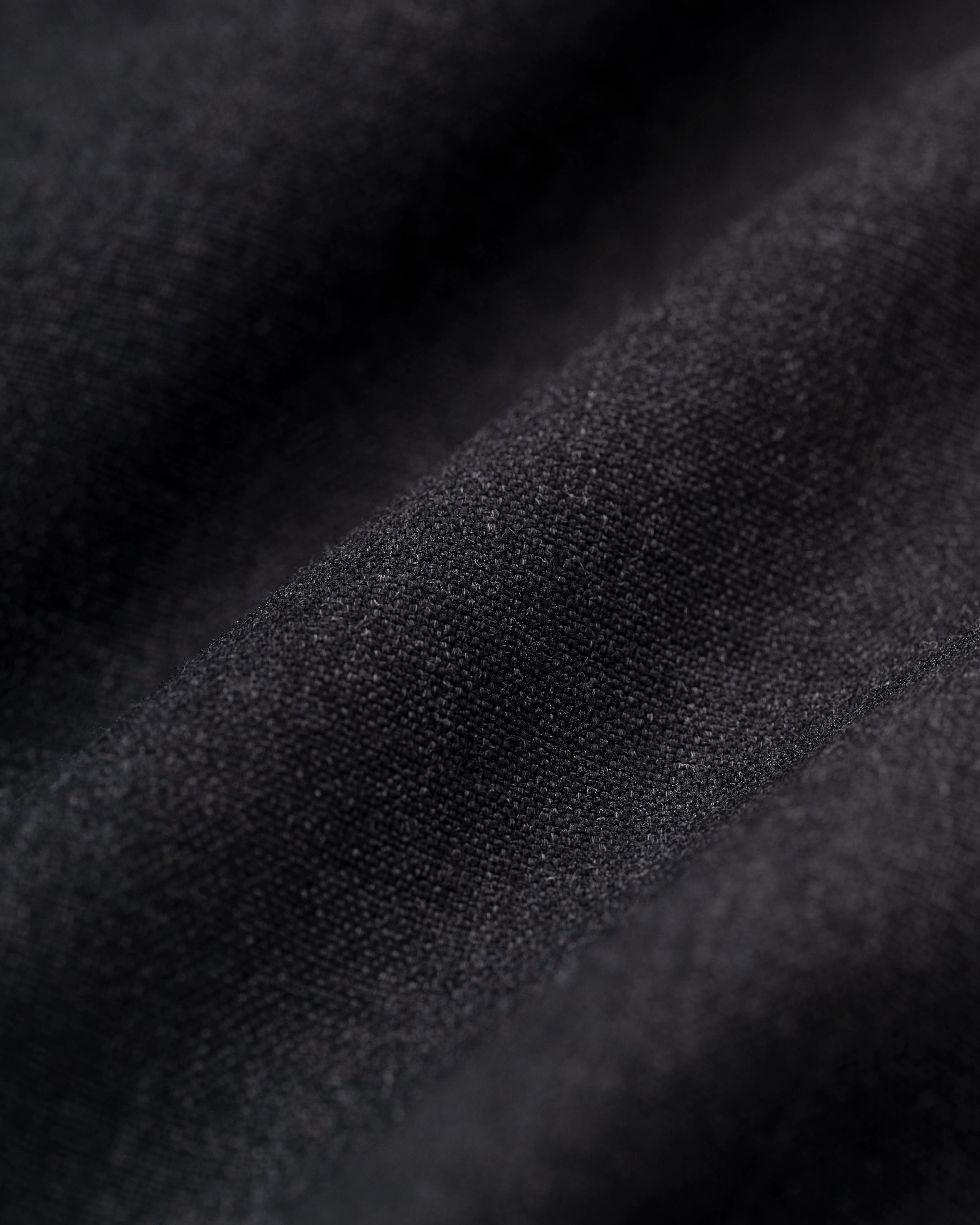 CHARCOAL GREY SOLID WOOL TROUSERS