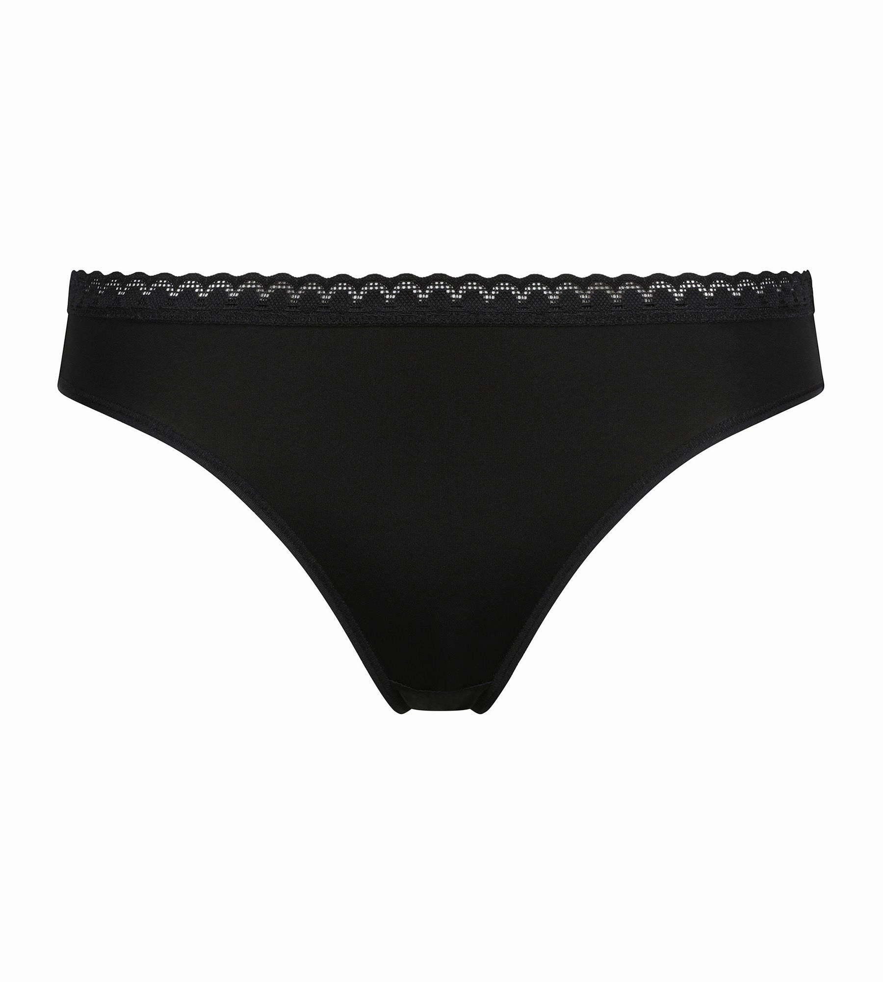 Culotte femme en microfibre et ceinture en tulle Noir Daily Micro