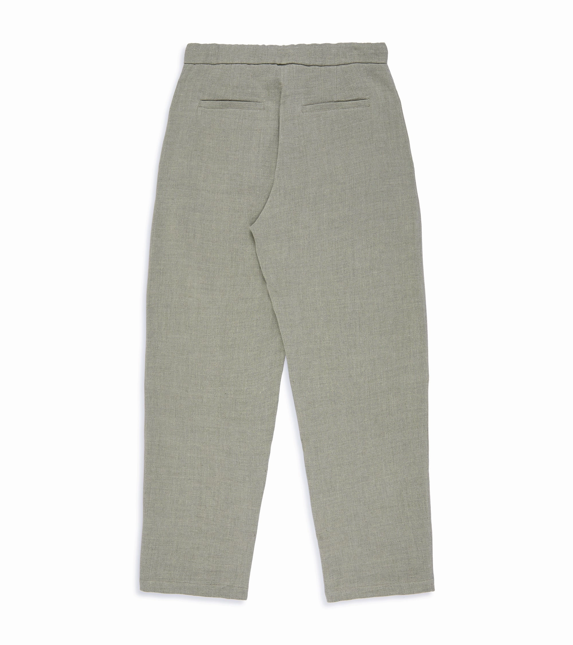 De Bonne Facture Wool Linen Balloon Trousers: Almond Green