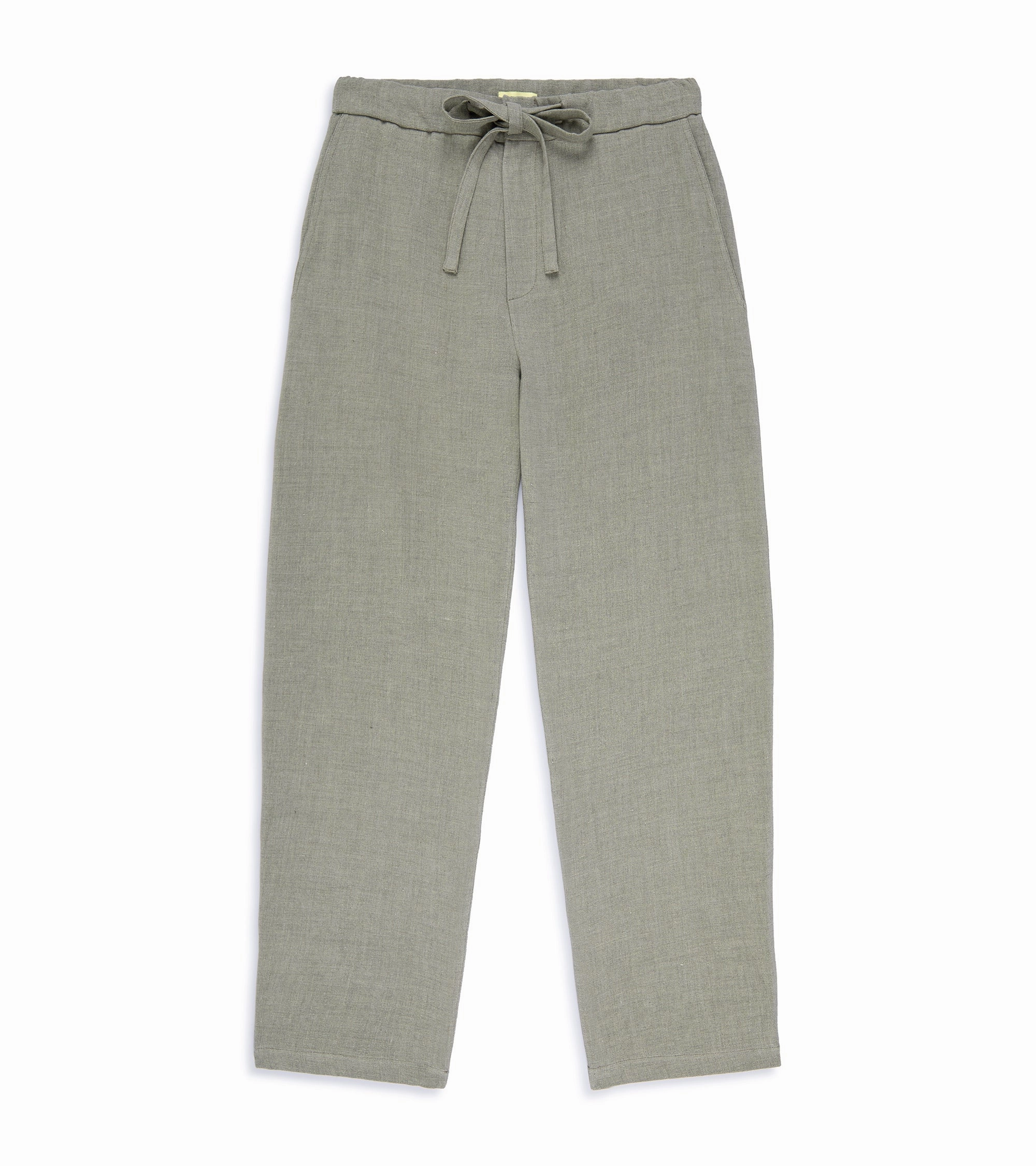 De Bonne Facture Wool Linen Balloon Trousers: Almond Green