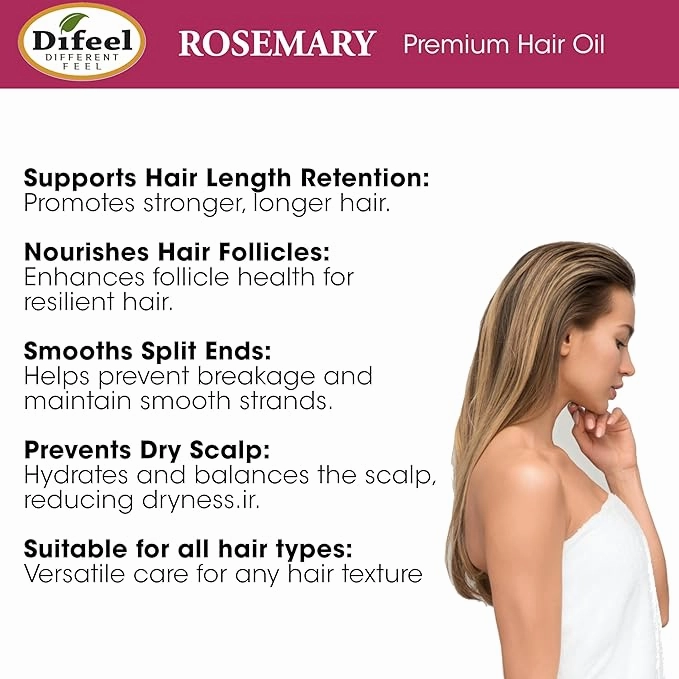 Difeel Rosemary Premium Hair Oil - 7.1 oz
