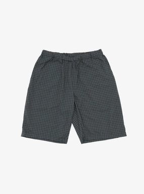 Easy Shorts Washable Wool Green Plaid