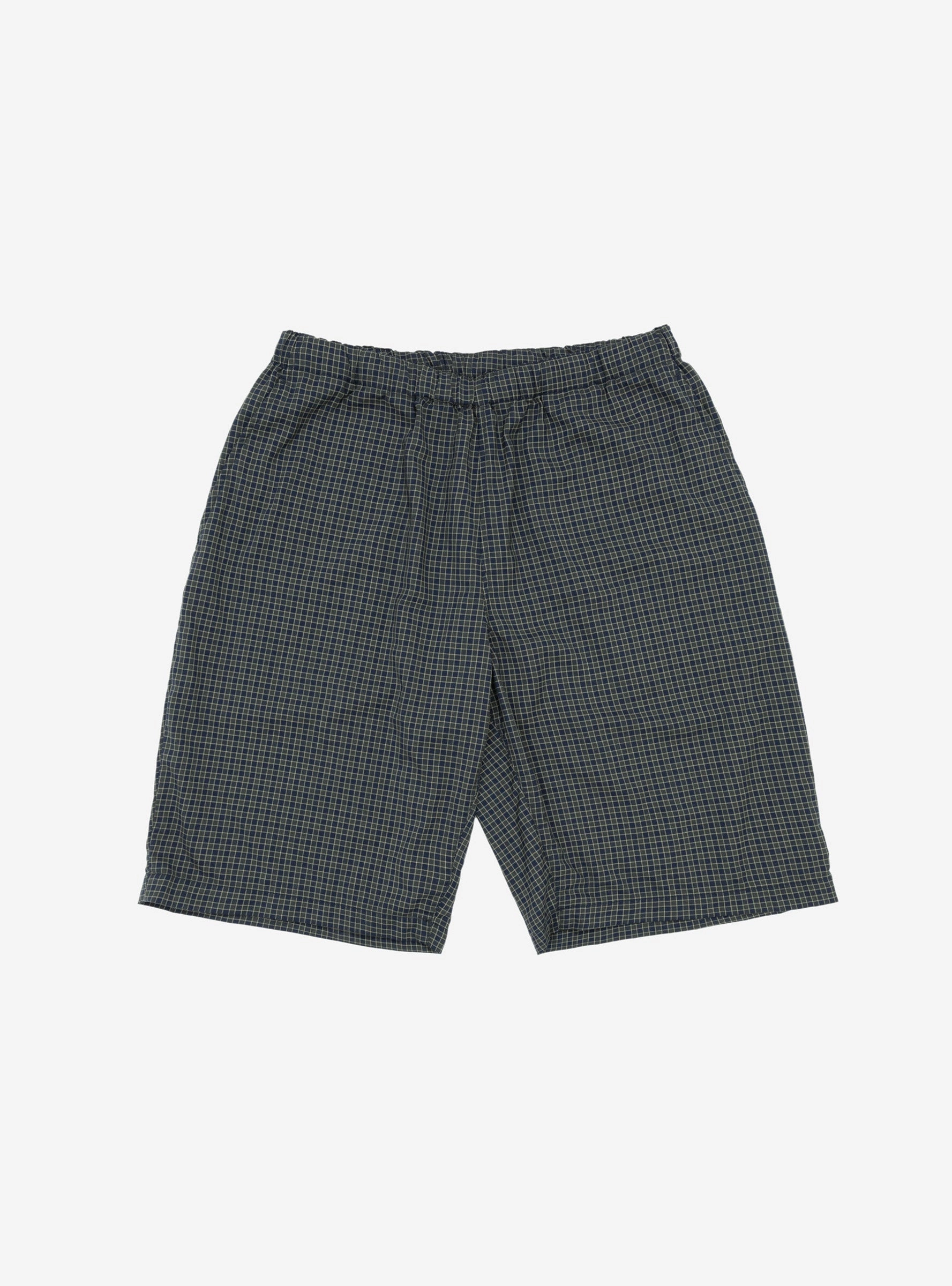 Easy Shorts Washable Wool Green Plaid