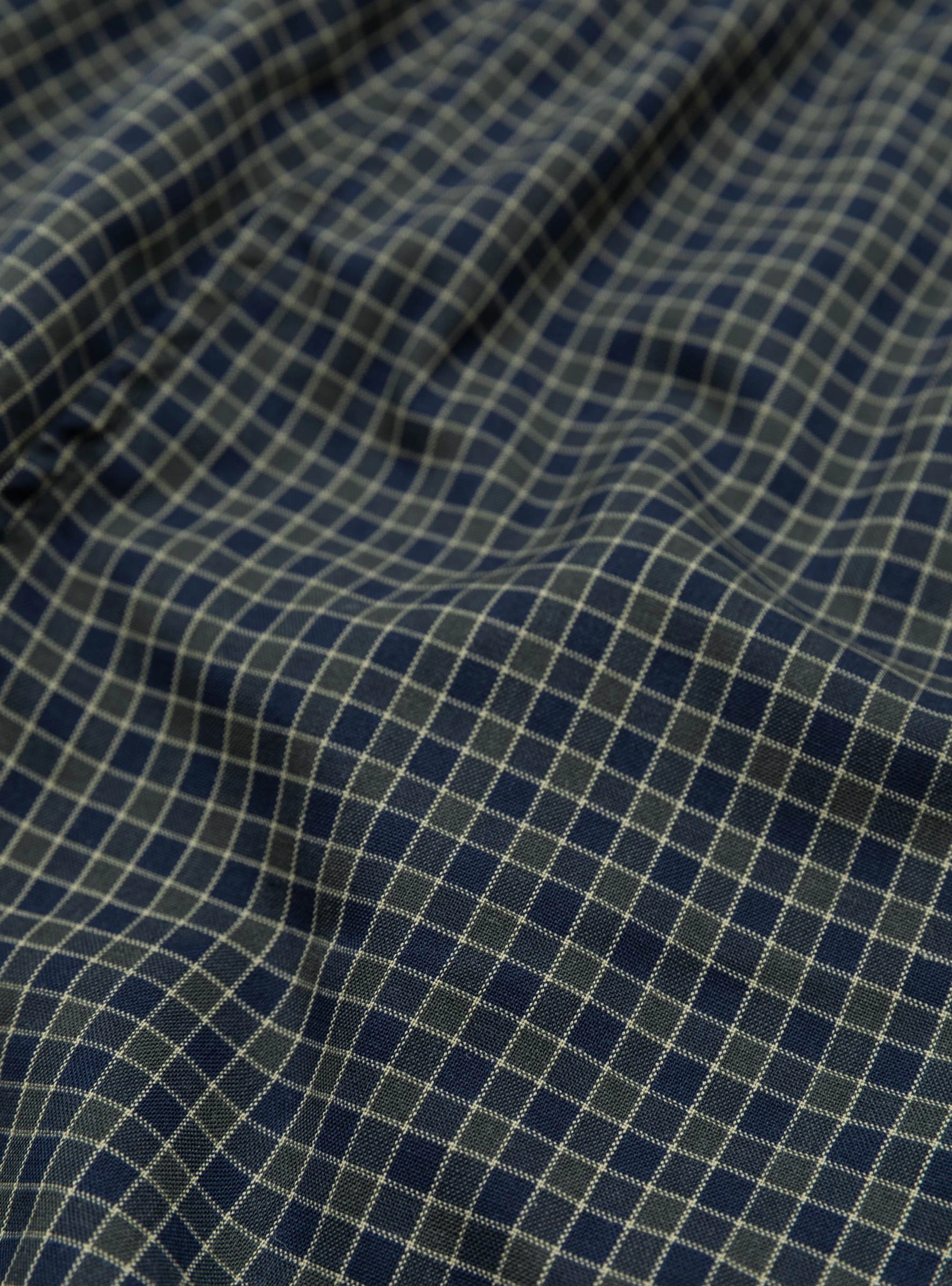 Easy Shorts Washable Wool Green Plaid