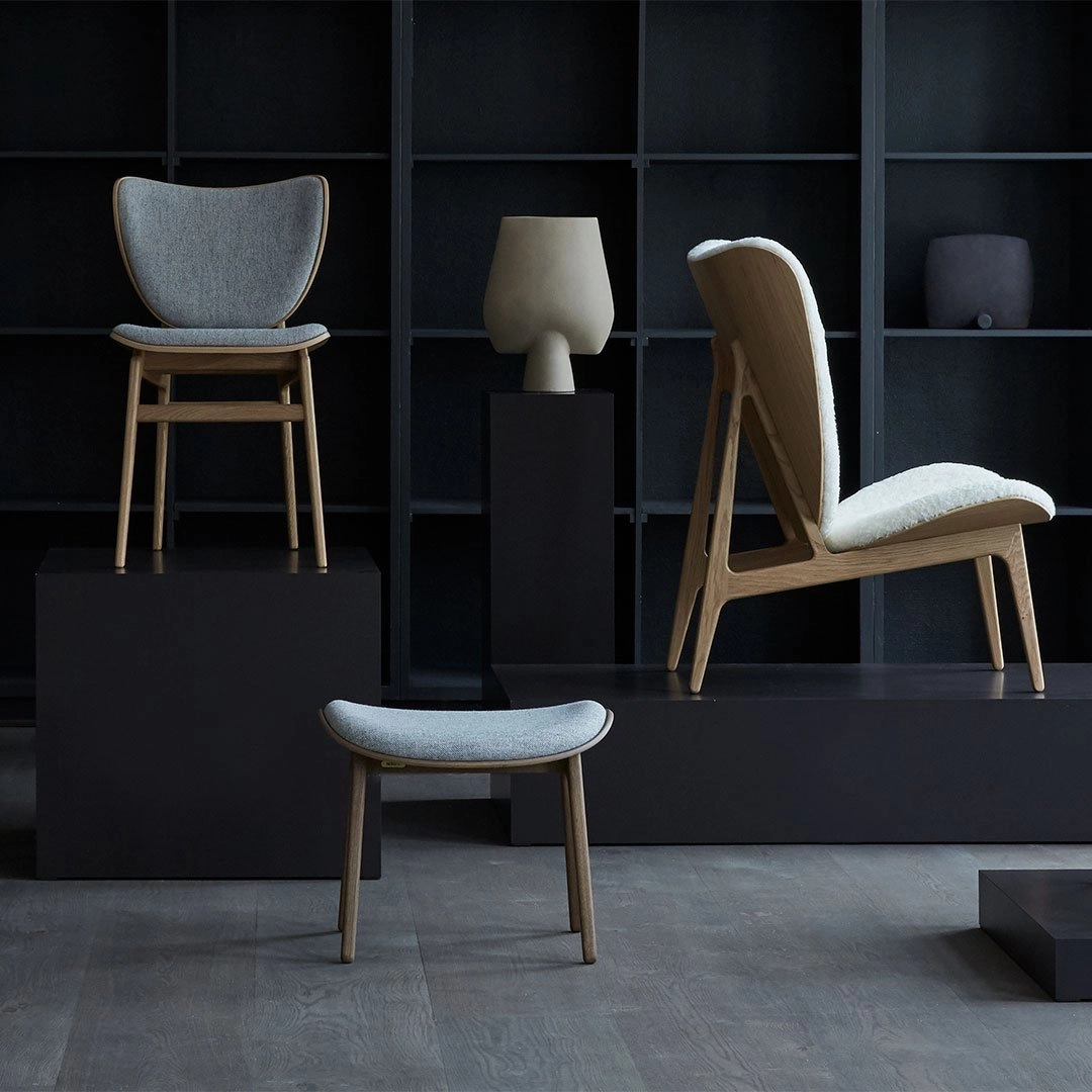 Elephant Lounge Stool - Seat Upholstered