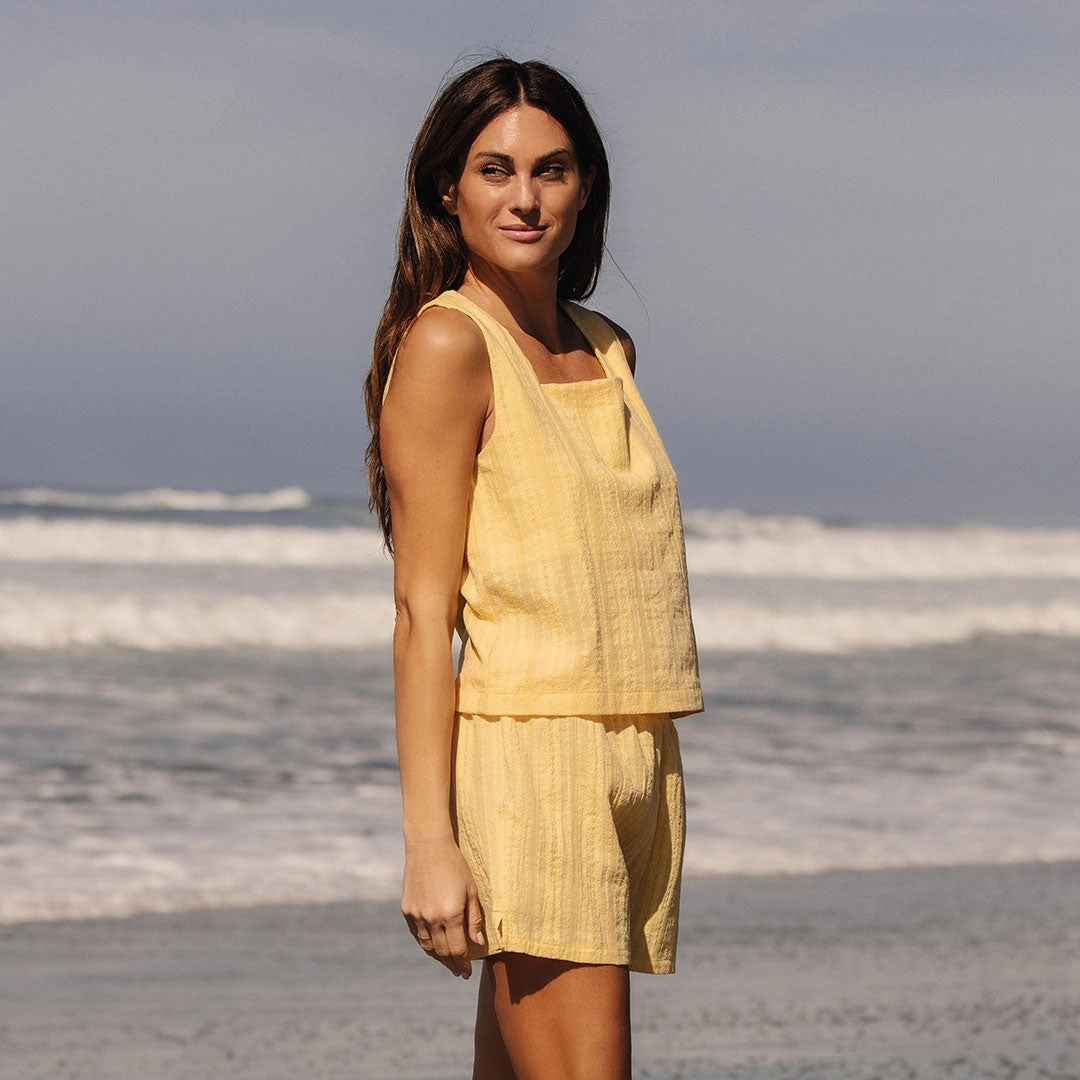 Eyelet Tank, Butter