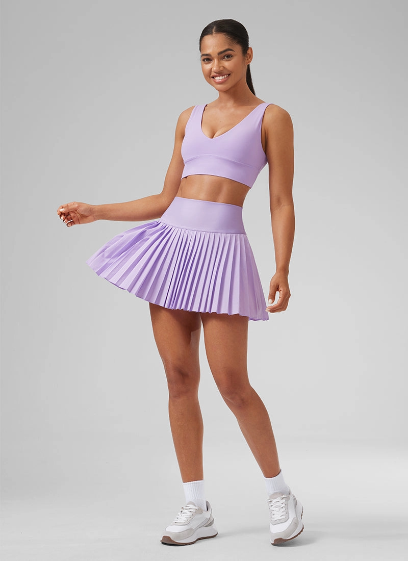 Feathery-Fit Soft High Waist Pleated Tennis Skirt 14''