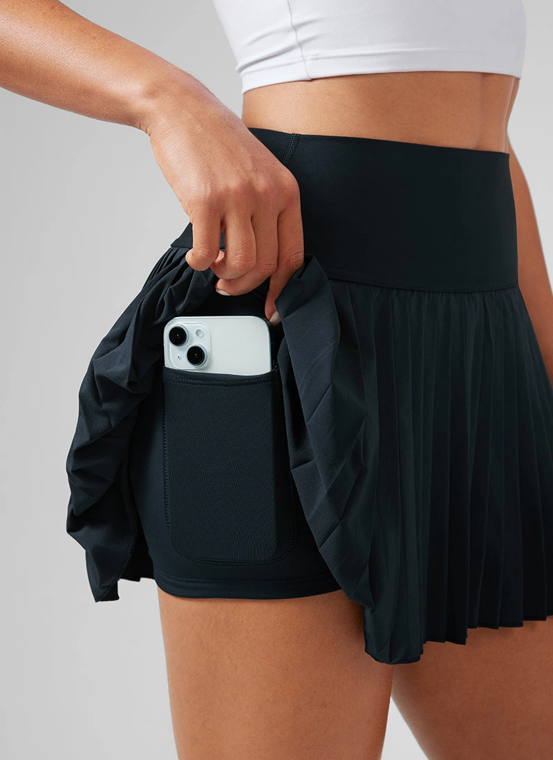 Feathery-Fit Soft High Waist Pleated Tennis Skirt 14''