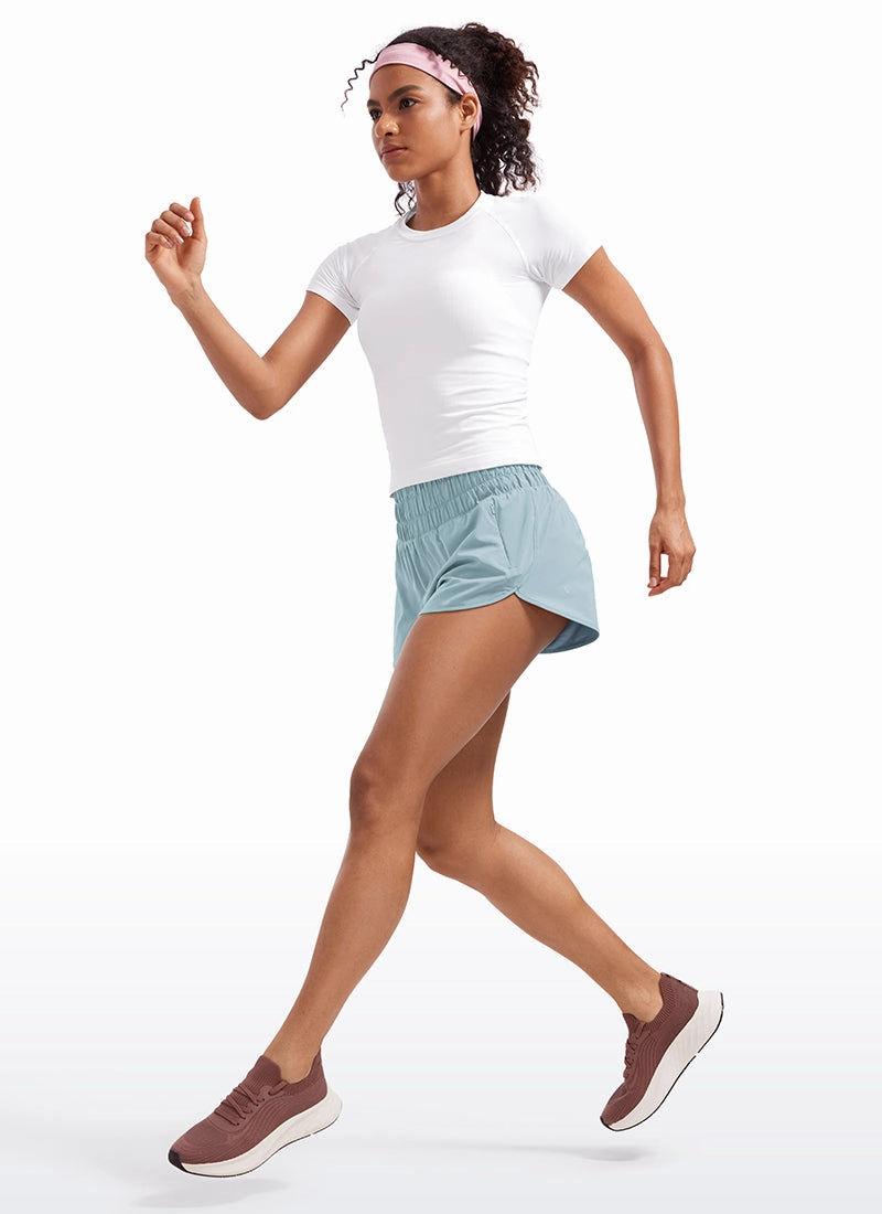 Feathery-Fit Soft Super High Waisted Dolphin Shorts Pocket 3''