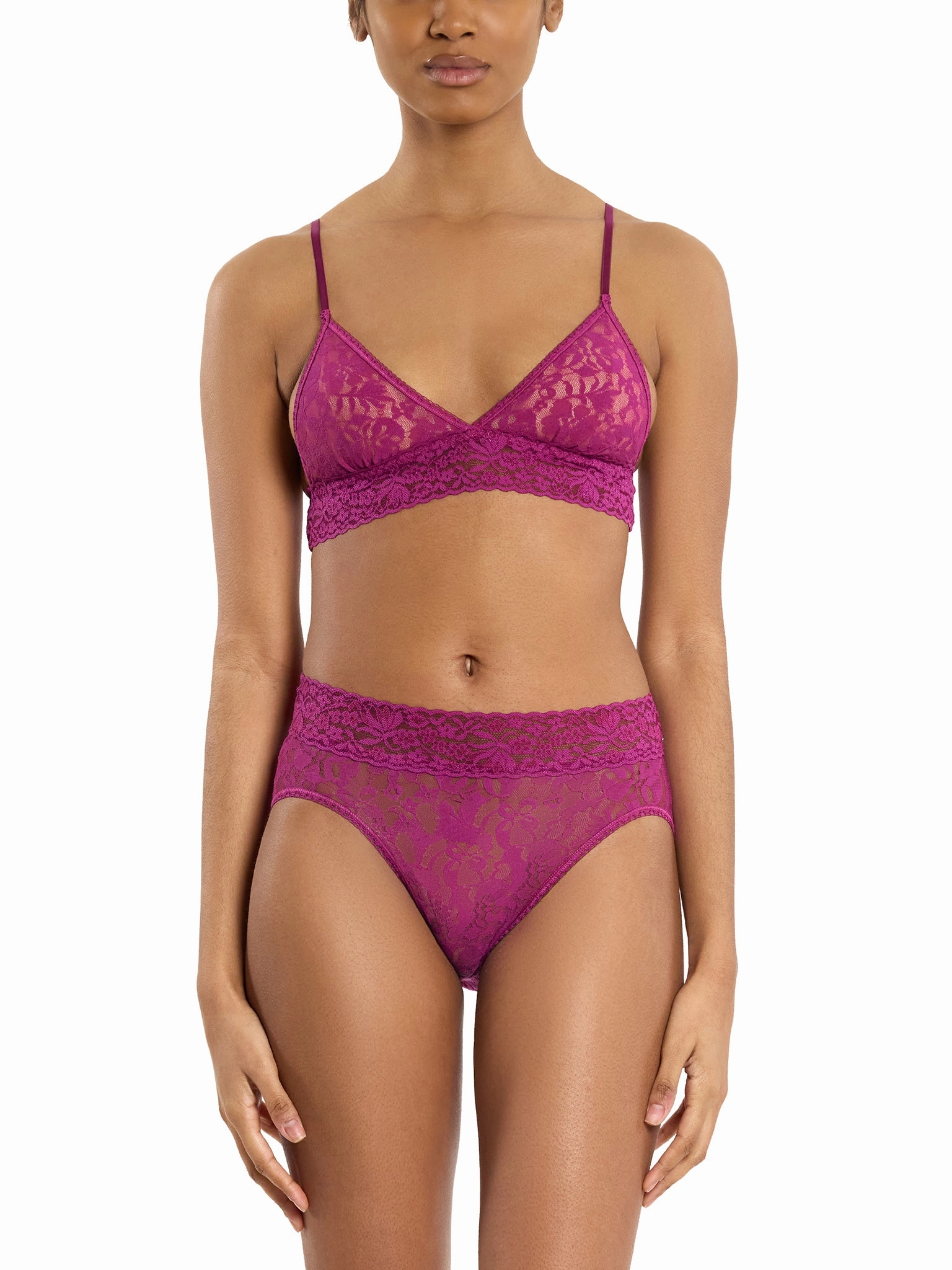 Flora Lace French Bikini Picking Plums Pink