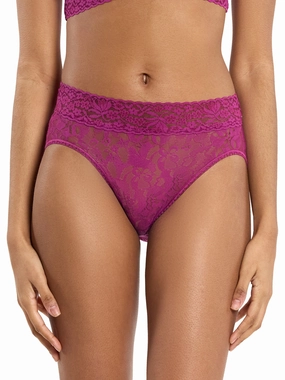 Flora Lace French Bikini Picking Plums Pink