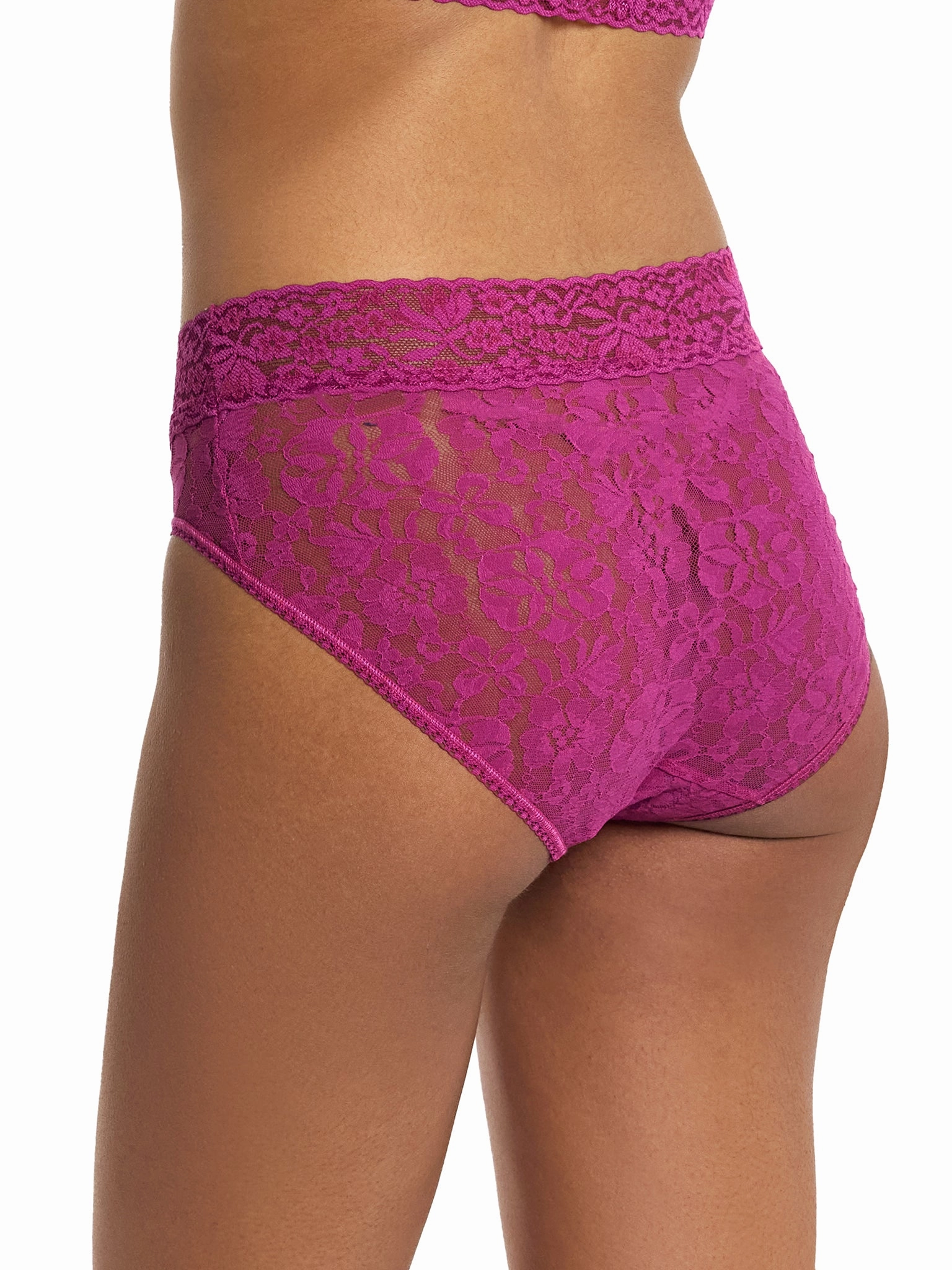 Flora Lace French Bikini Picking Plums Pink