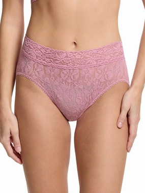 Flora Lace French Brief Mauve Orchid Pink