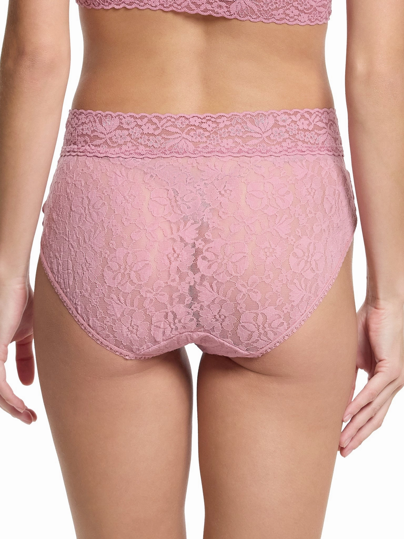 Flora Lace French Brief Mauve Orchid Pink