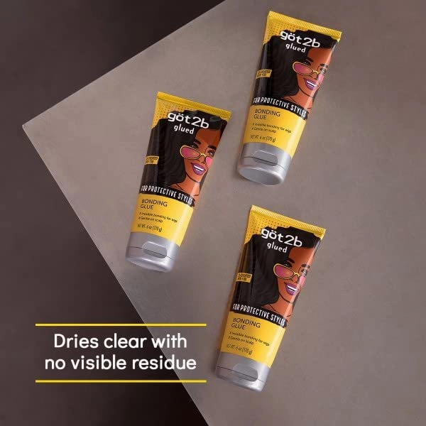 Got2B Glued Bonding Glue. For Protective Styles. Gentle on Scalp. Wig Glue 6 oz