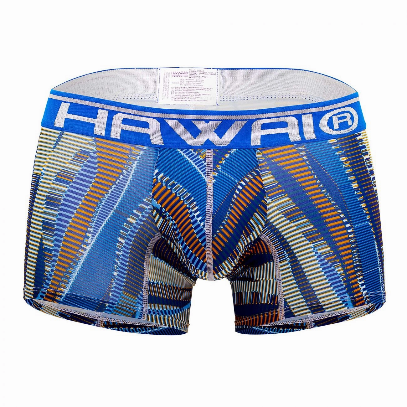 HAWAI 42121 Printed Athletic Trunks Color Royal Blue