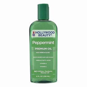 Hollywood Beauty Peppermint Premium Oil - Adds Shine & Gloss - 8 oz