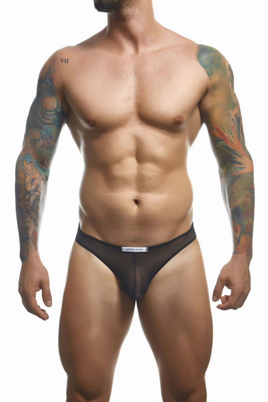 JUSTIN SIMON XSJ01 Classic Bikini Color Black Mesh