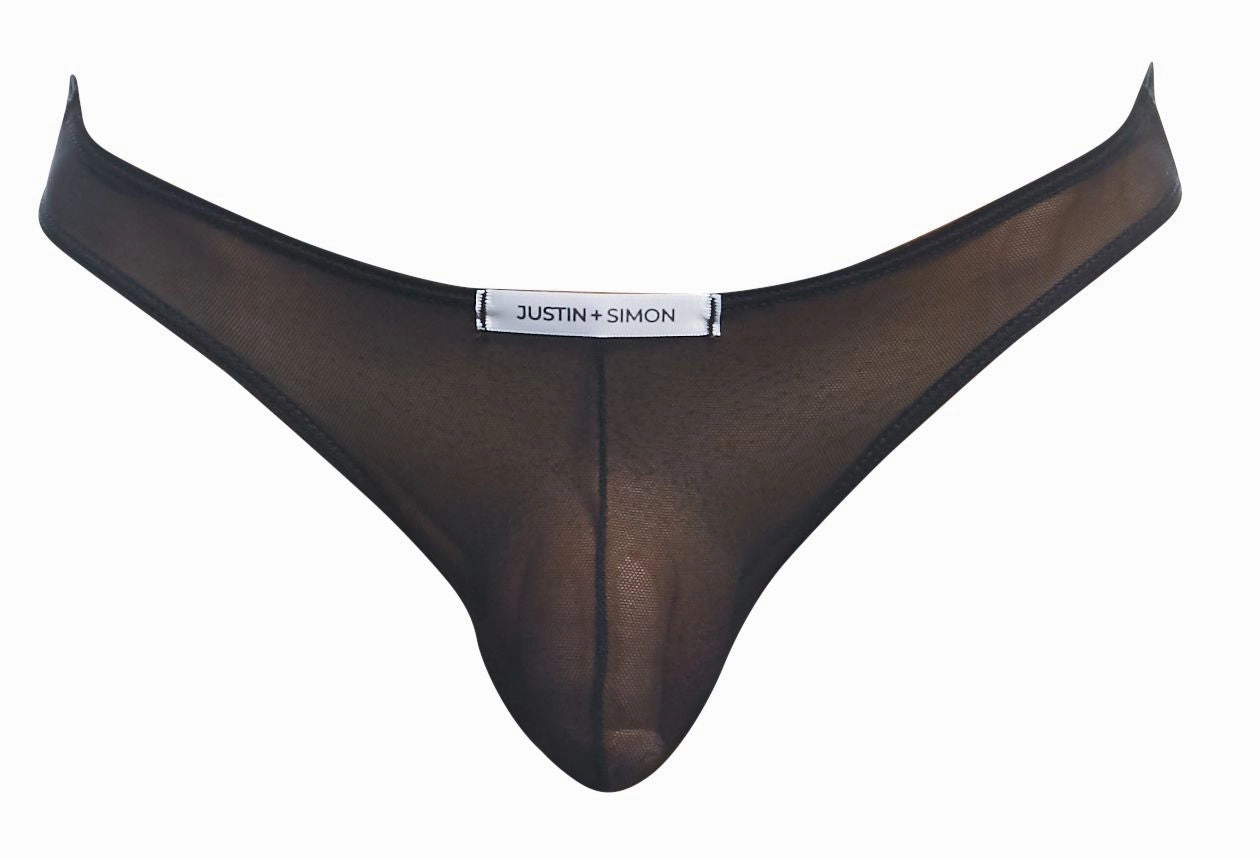 JUSTIN SIMON XSJ01 Classic Bikini Color Black Mesh