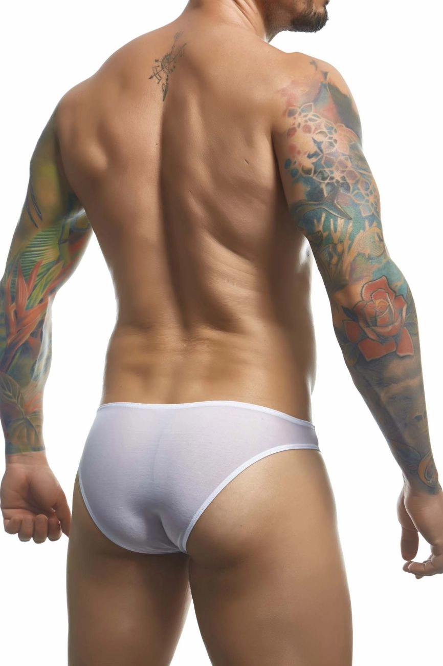JUSTIN SIMON XSJ01 Classic Bikini Color White Mesh
