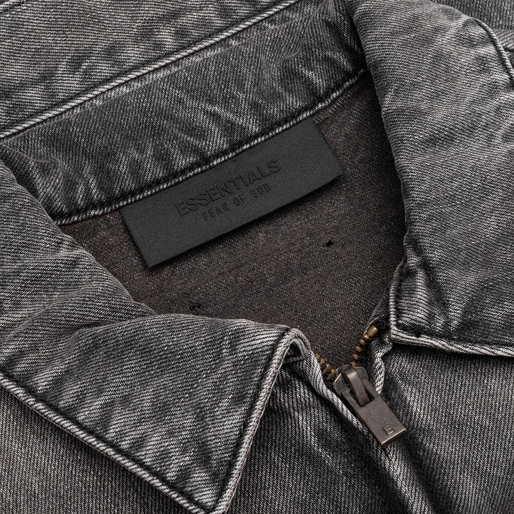 Kid's Denim Trucker Jacket - Vintage Black