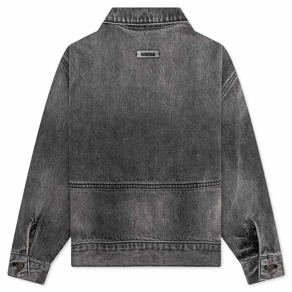 Kid's Denim Trucker Jacket - Vintage Black