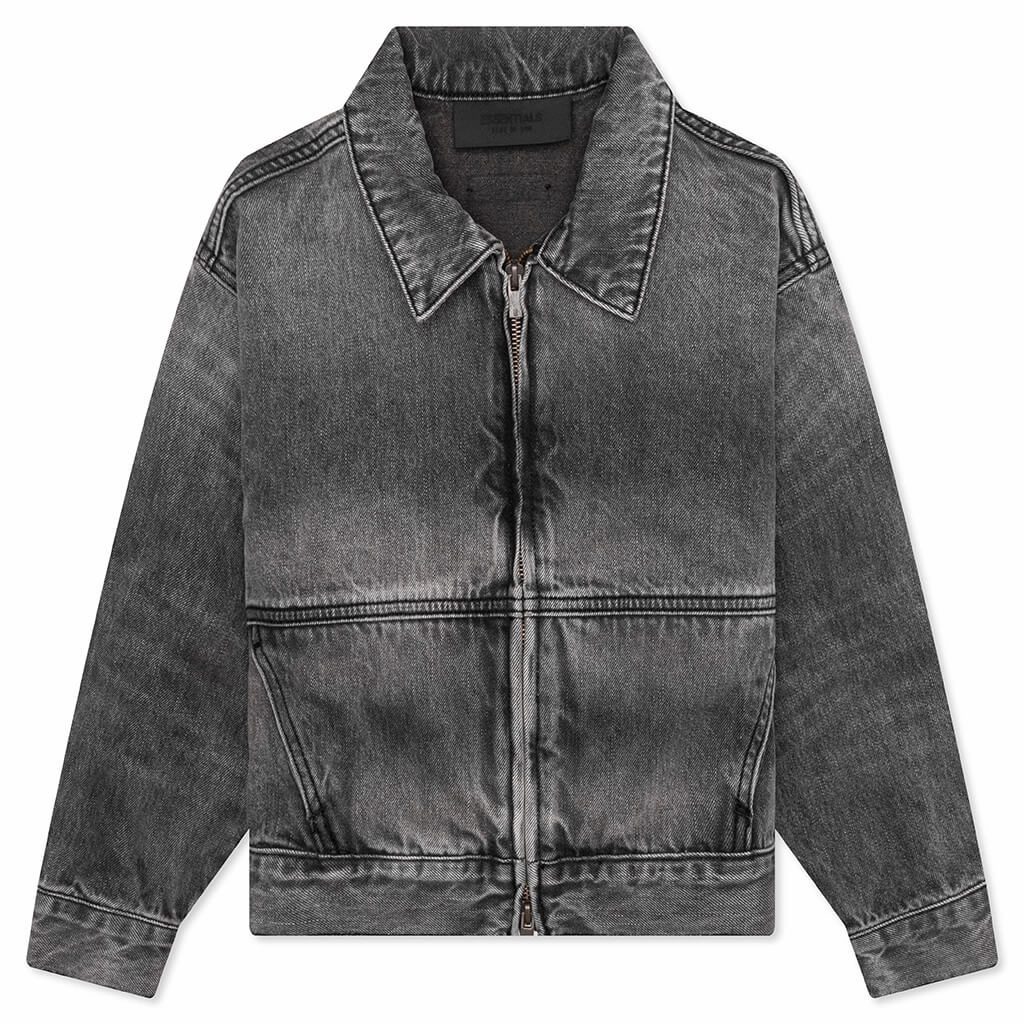 Kid's Denim Trucker Jacket - Vintage Black