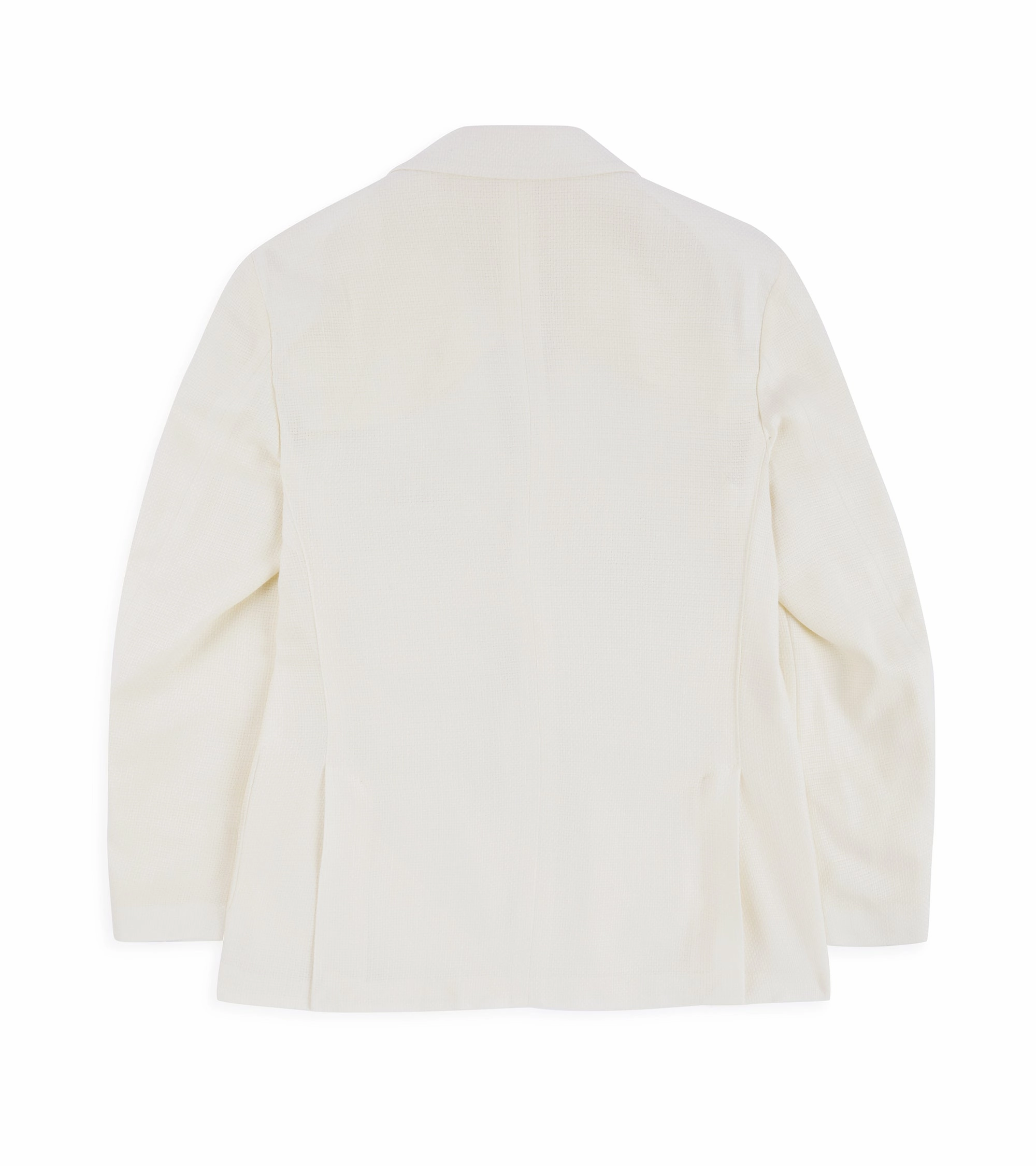 Lardini Wool Linen Silk Basketweave Jacket: Cream