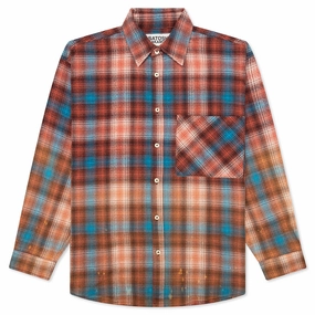 Logo Flannel - Red/Blue