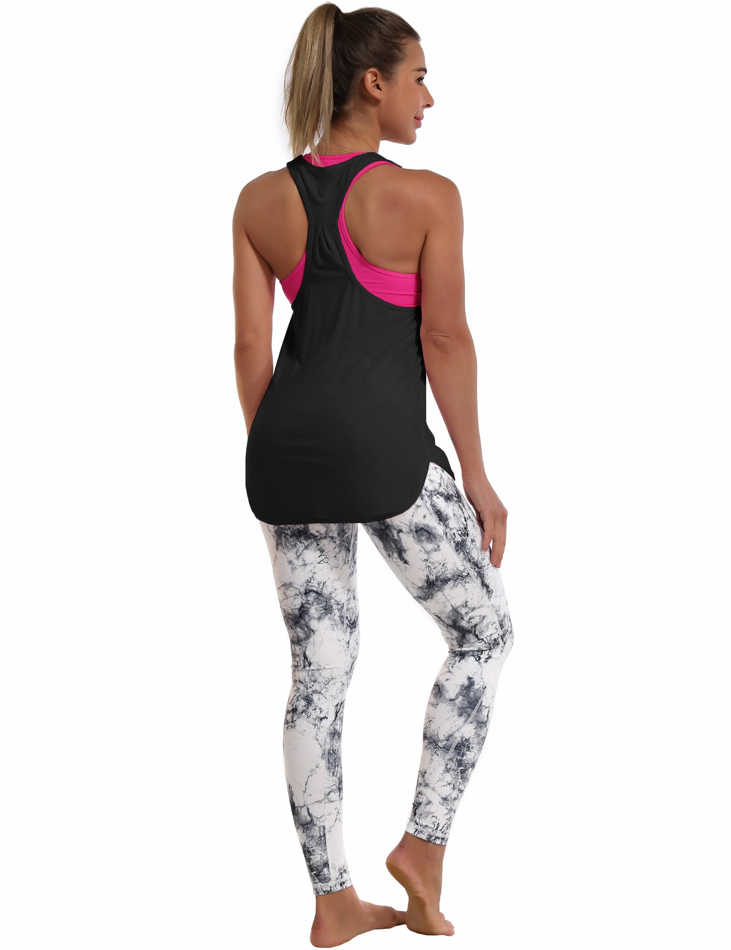 Loose Fit Racerback Tank Top black ins_Gym